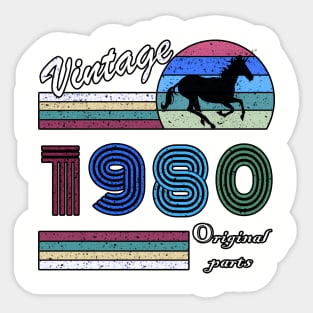 40 Years Old - Made in 1980 - 40th Birthday Men Women Sticker